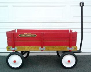 Radio Flyer - Town & Country Red and Brown Vintage Wagon