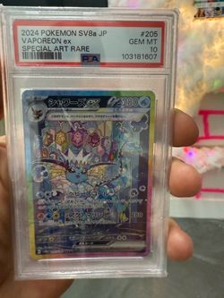 PSA 10 Vaporeon ex Special Art Rare Pokemon Card