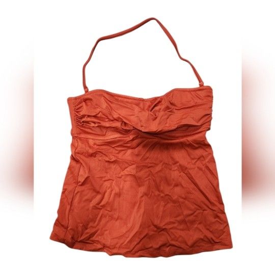 J. Crew Size XS Burnt Orange Halter Swim Top New