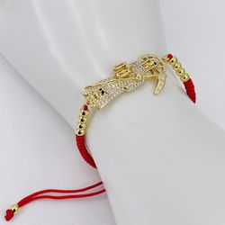 La Santa Muerte ajustable chapado en oró 18k/The Grim Reaper adjustable bracelet gold plated 18k