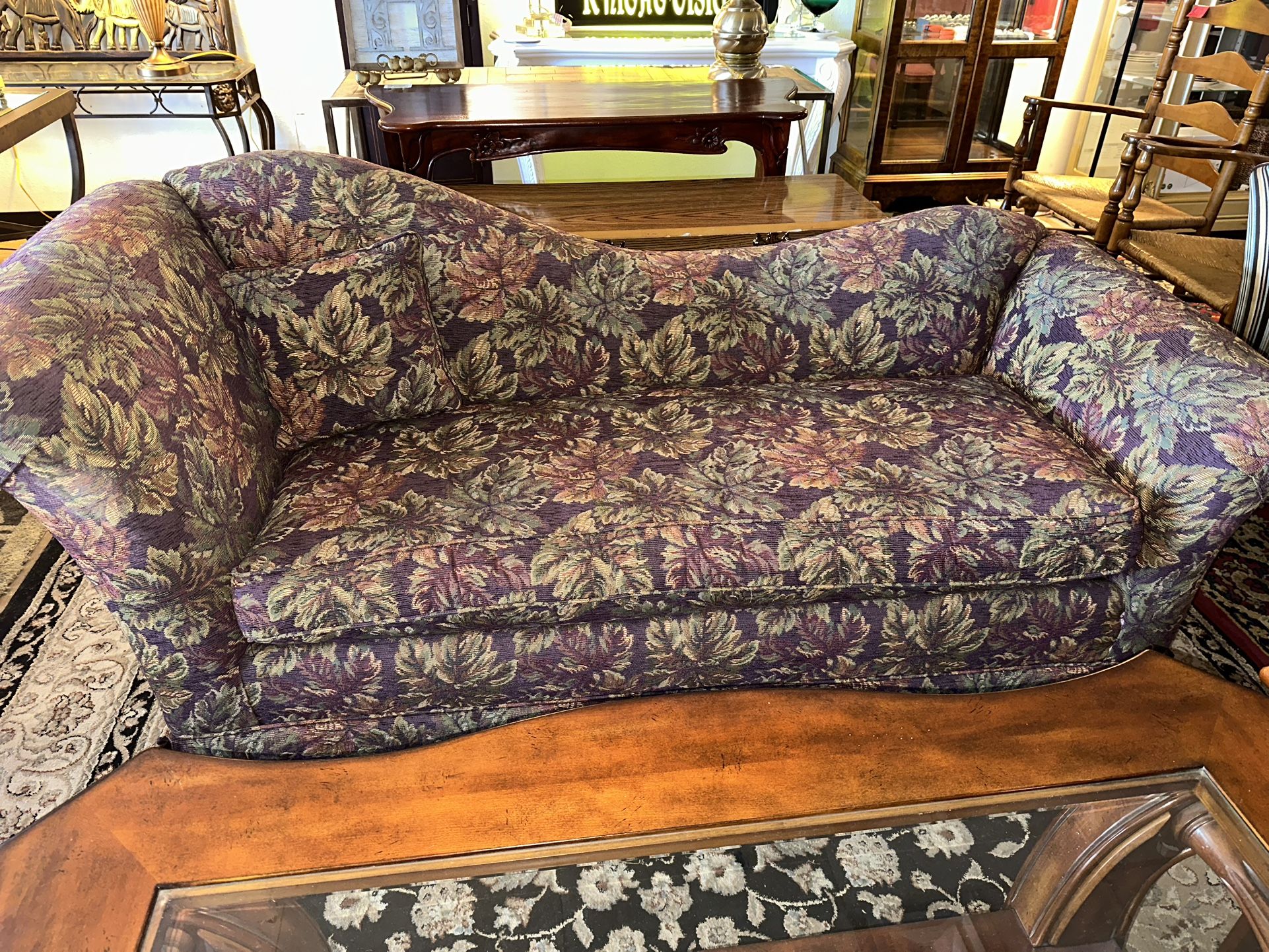 Maroon Leaves Sofa