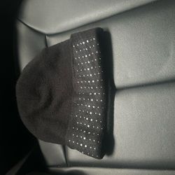 Black Bennie With Rhino Stones