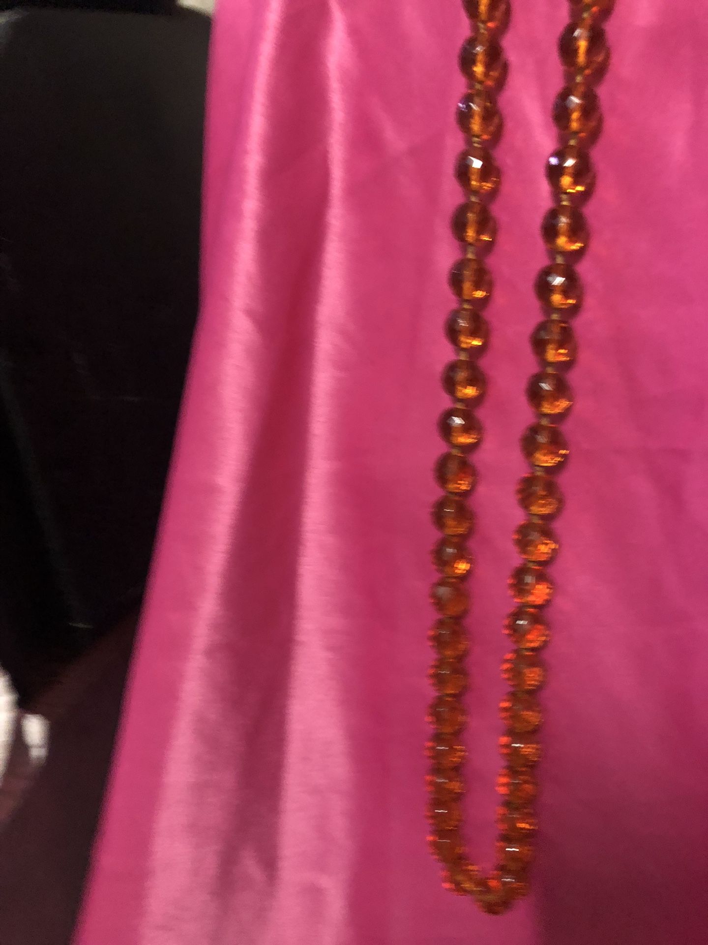 Antique Amber Bead Necklace