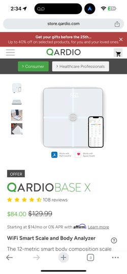 Qardio Base X Scale - Artic White