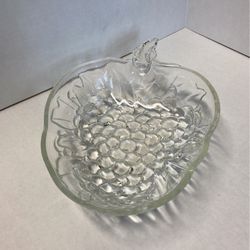 Vintage Glass Grape Cluster Bowl Dish 