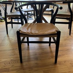 8 Wishbone Dining Chairs