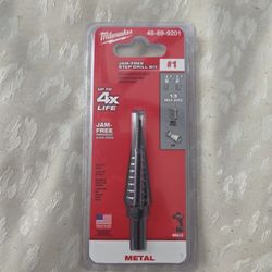Milwaukee  1/8 in. - 1/2 in. #1 Black Oxide Step Drill Bit (13-Steps)