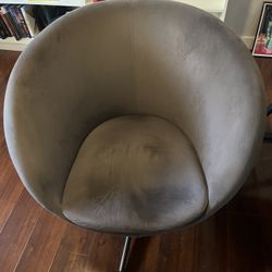 Gray Swivel Accent Chair