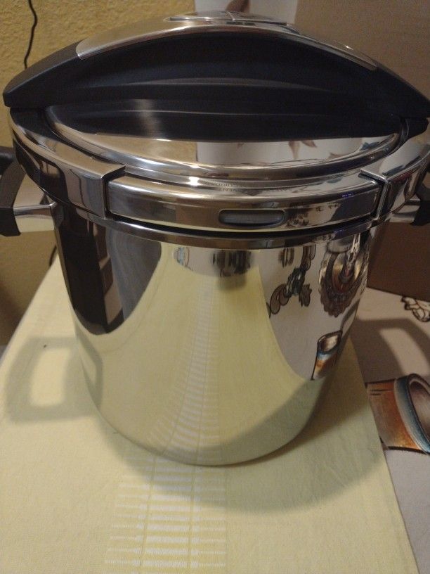 Princess House Olla a preción cierra -Facil de10 qt Clásica de Acero Inoxidable