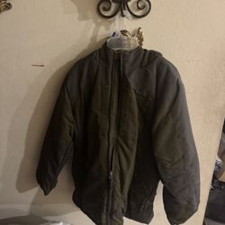 New Heavy Weight Water Resistant Olive/Dark Gray Size 10/12 Jacket $15