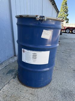FREE - 55 Gallon Blue Drum, Empty - Held Industrial Silicone, Read Description