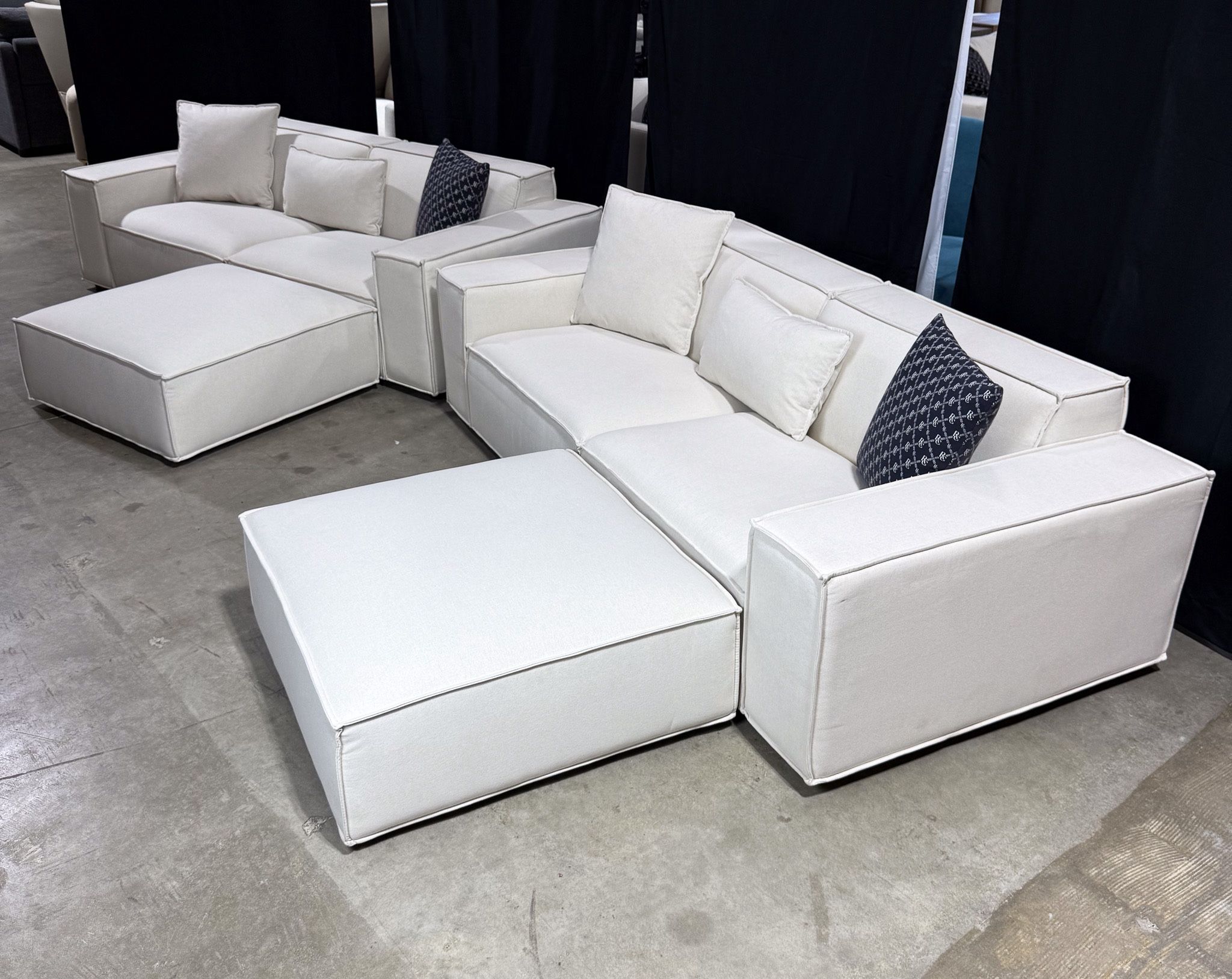 Rove Concepts Porter Sofa with Ottoman (Set of 2, Modern Felt Alesund)