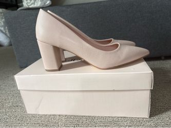 Blush block heels size 7.5