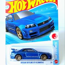 Hot Wheels  Nissan Skyline GT-R (BNR34) Blue 