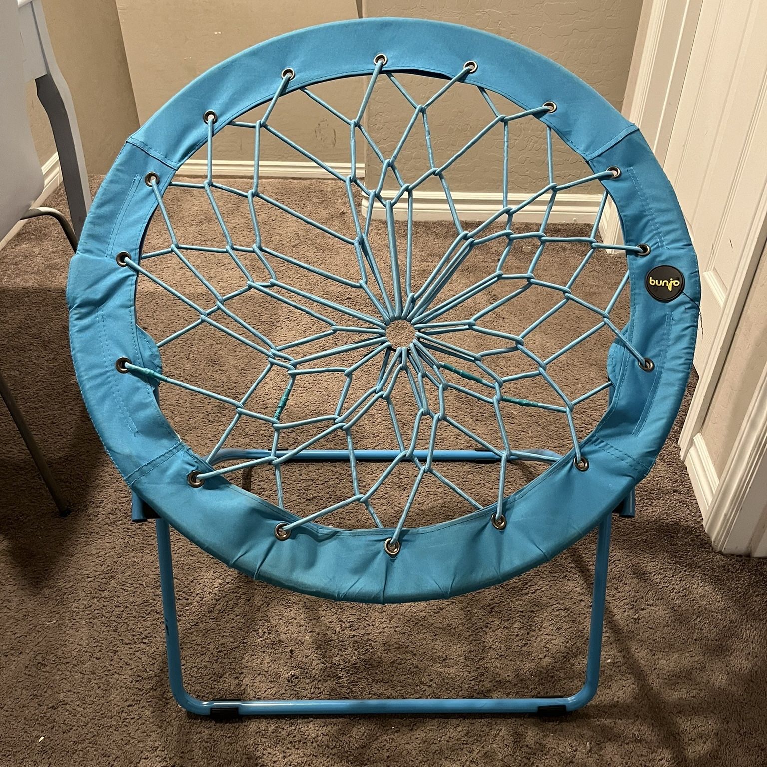 Blue Bungee Chair Cover Polyester Bungee Chair Portable Folding