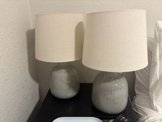 Threshold 17.5”x11” ceramic lamp set