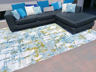 Black Velvet Sectional Couch