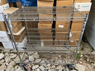 Industrial medical storage cart with wheels
