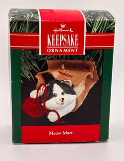 Vintage Hallmark Keepsake Ornament New (Old Stock) "Meow Mart"📍Read Full Description Below📍