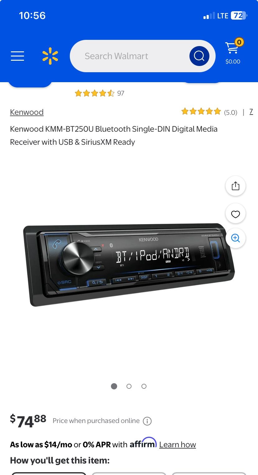 Kenwood Digital Media Receiver (KMM-BT25OU)