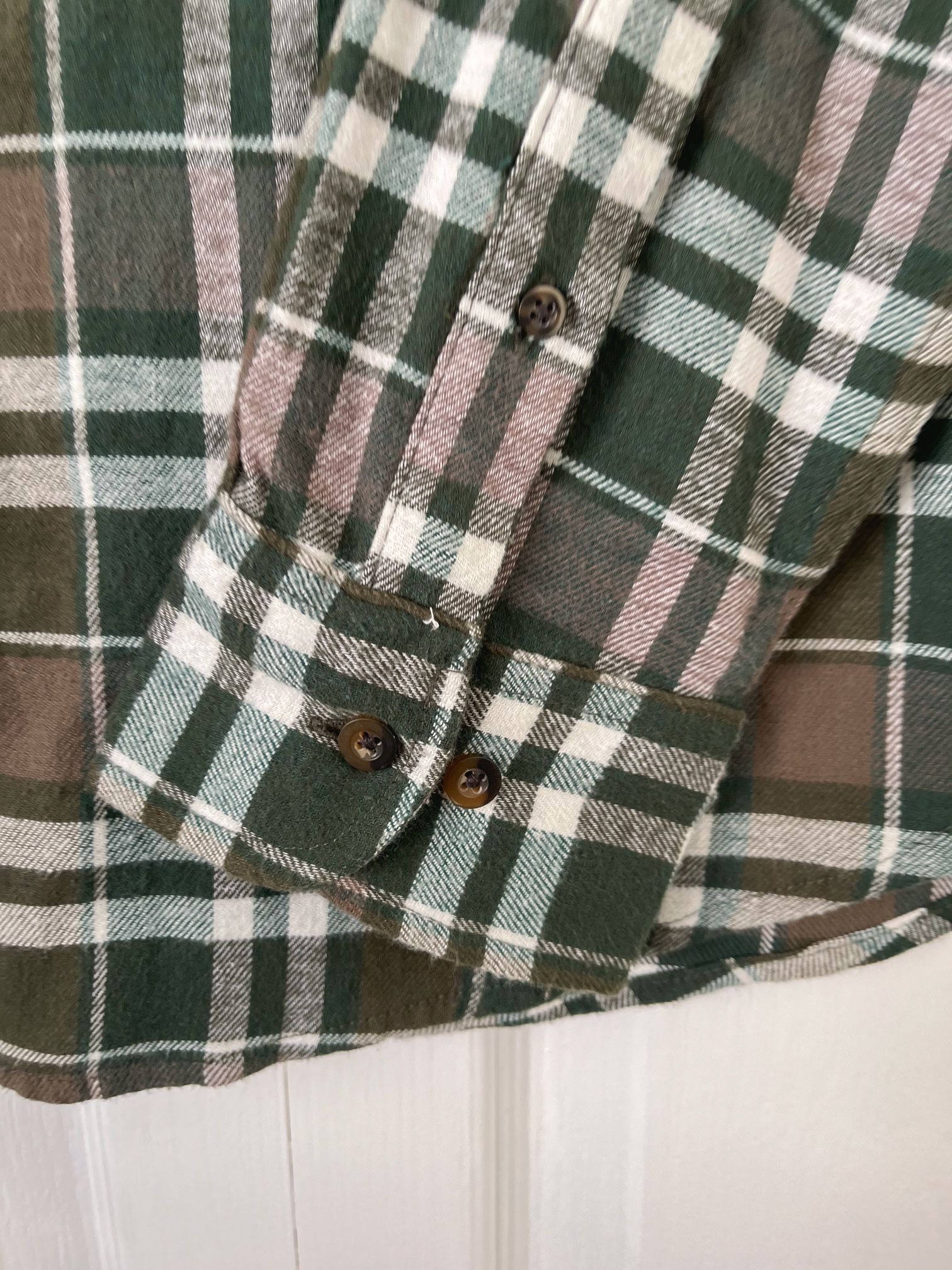 Cloudveil Plaid Shirt - Men's Size L - Brown and Green