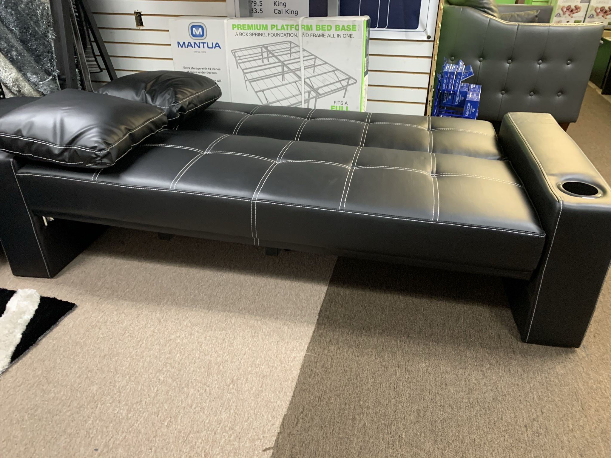 🛌🛋BLOWOUT SALE NOW🔥‼️FUTON SOFA BED PU LEATHER🛋🛌