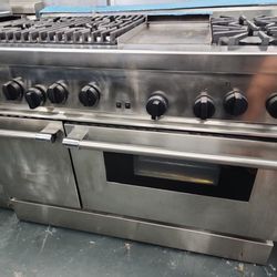 Thermador 48 Inch Wide Stainelss Steel Stove Gaa 