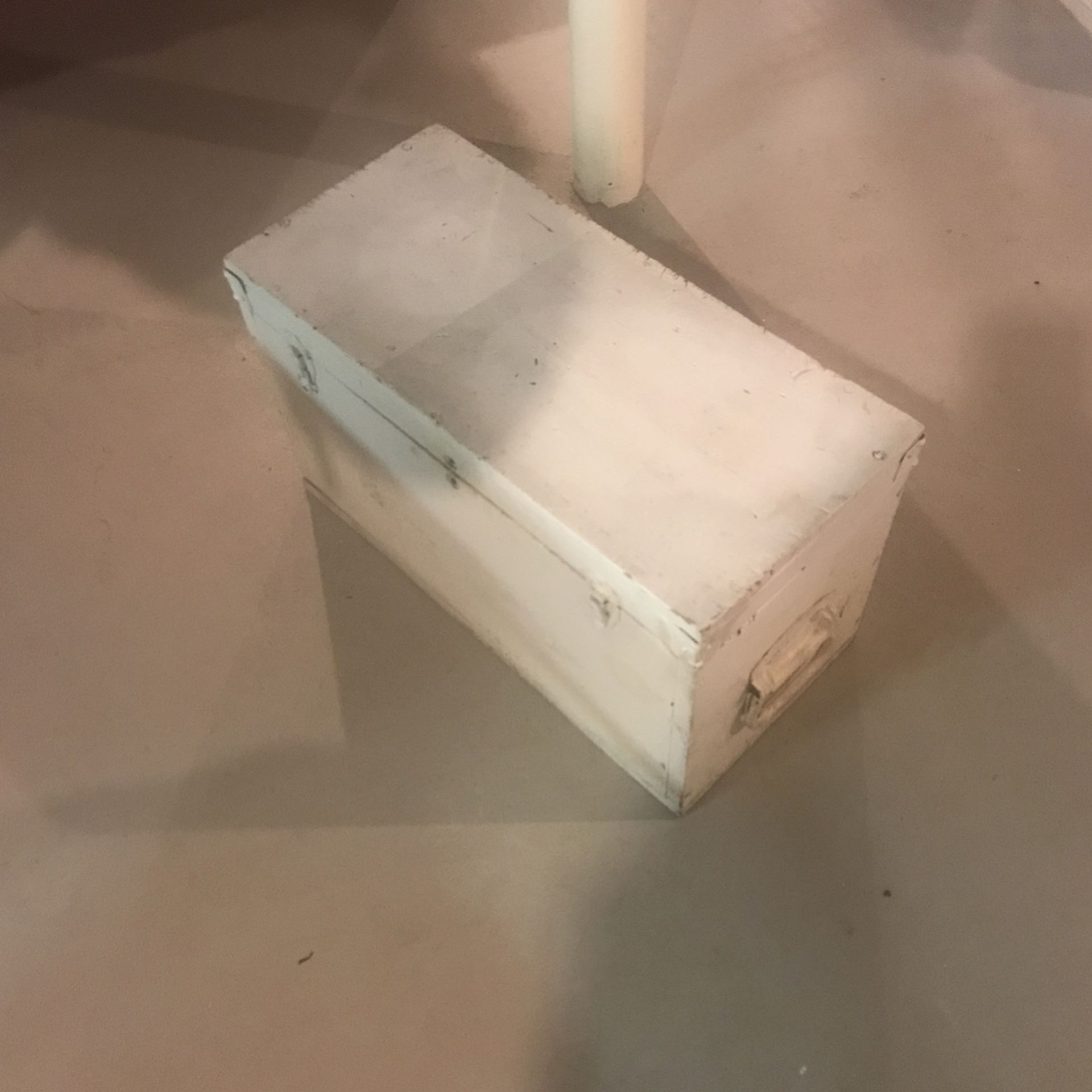 old vintage wood toolbox