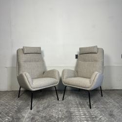 2 Castlery Leon Grey Armchairs