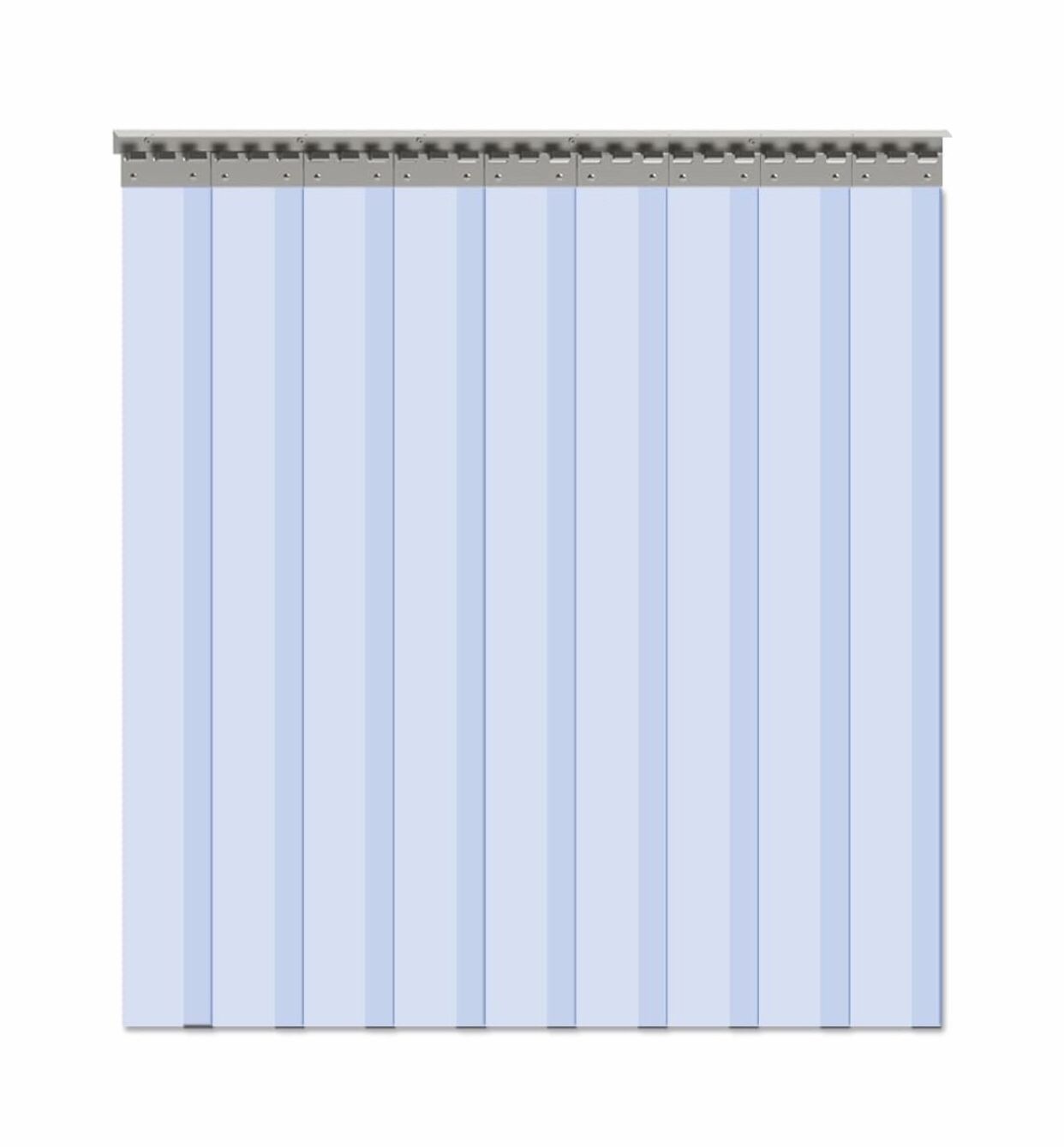 NEW! VIZ-PRO 9PCS Strip Door Curtain, 84" Height X 48" Width, 0.08 Inch Thickness Standard Clear PVC Curtain Strip with 80% Overlap for 4' X 7' Doors