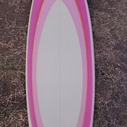 Pink Surfboard Shape Wall Art