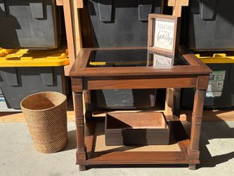 Glass end table