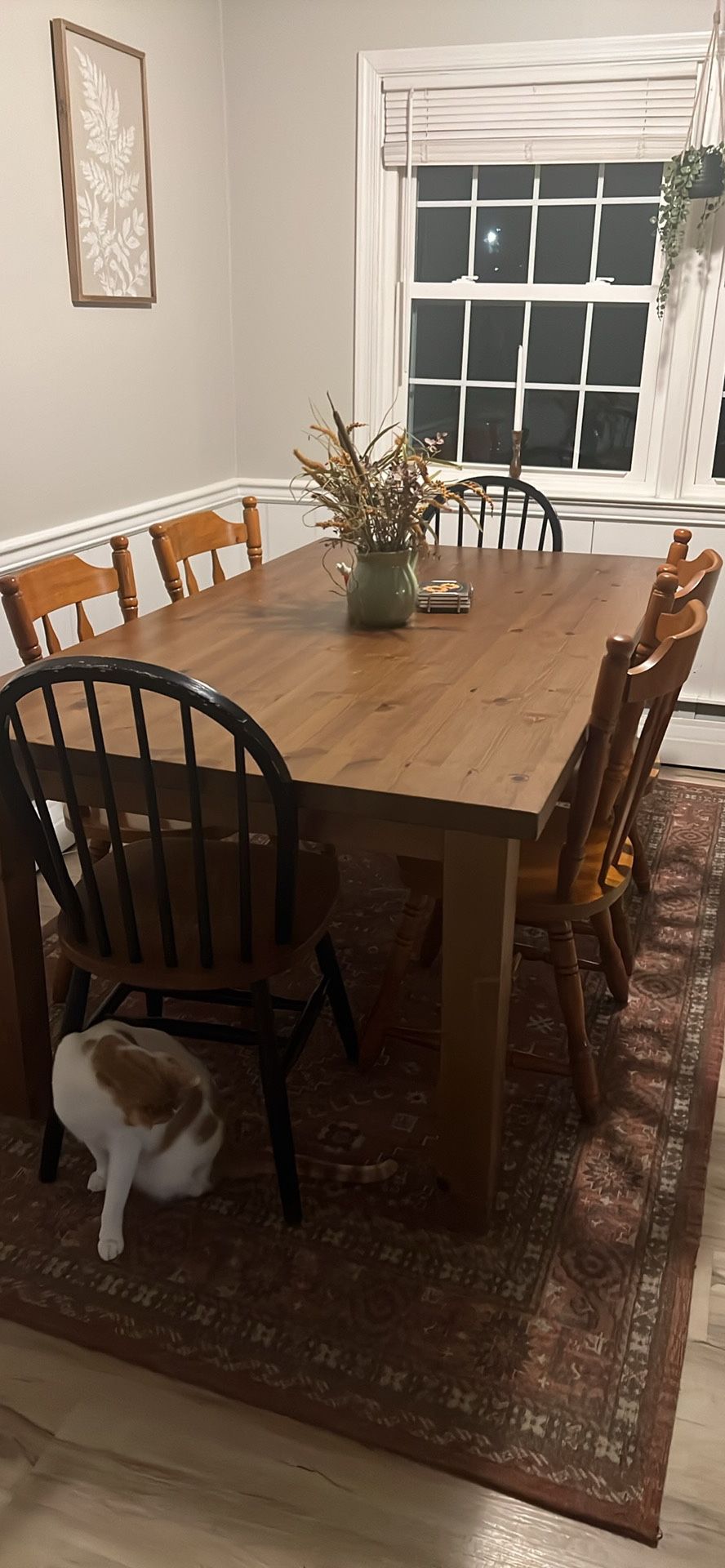 Wood Kitchen Table with 6 chairs 