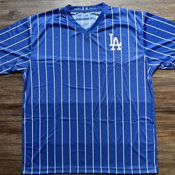 Dodger Blue Pinstripes Jersey Full Sublimation Dry Fit, MD.