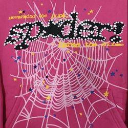 Spider Hoodie Pink Medium 