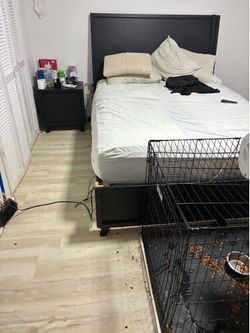 75$ Bed frame with dresser and nightstand
