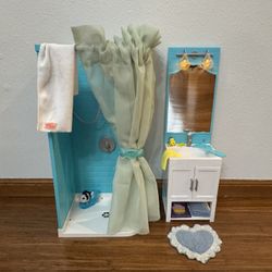 Bathroom Play Set with Lights for 18” Dolls - American Girl and Our Generation 
