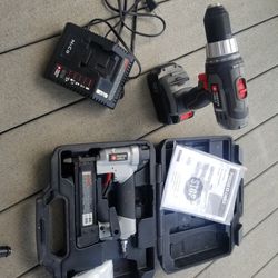 Porter Cable Nail Gun,Drill,and Charger