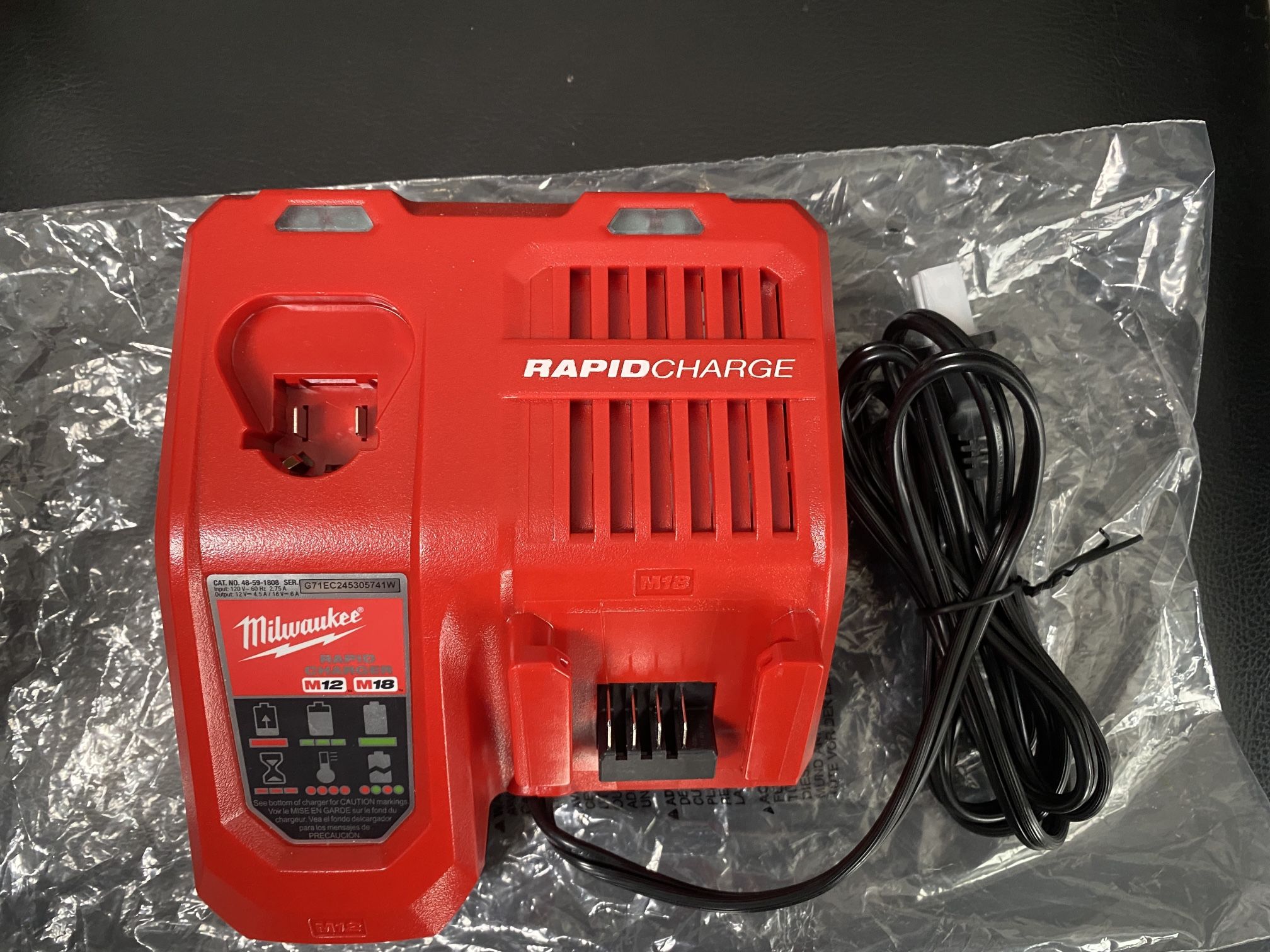 MILWAUKEE M18-M12 RAPID CHARGER NEW TOOL ONLY $60 FIRM 
