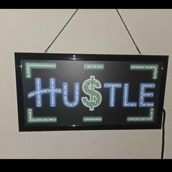 Light Up Hustel Sign