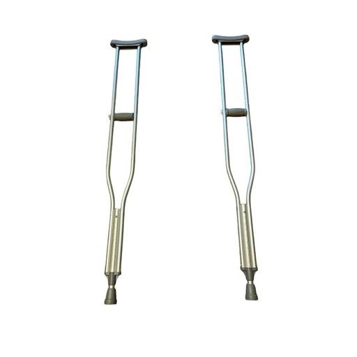 Aluminum Crutches, Adult, Tall, 5' 10"–6' 6" – Pair of Lightweight, Height