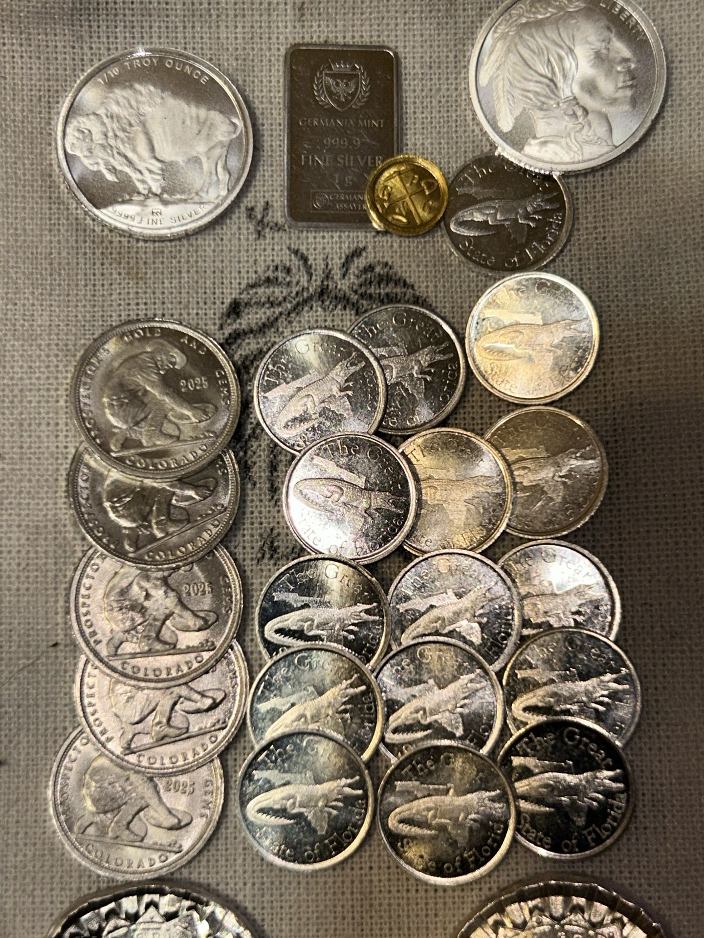 A lot of silver and gold