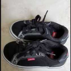 Levis Black Sneaker Shoe Boys Kids Size 8
