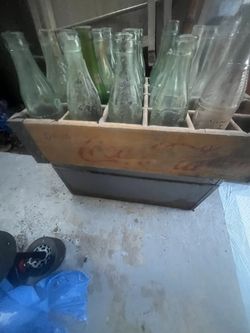 Vintage Green Glass Coca Cola Bottles 1920s