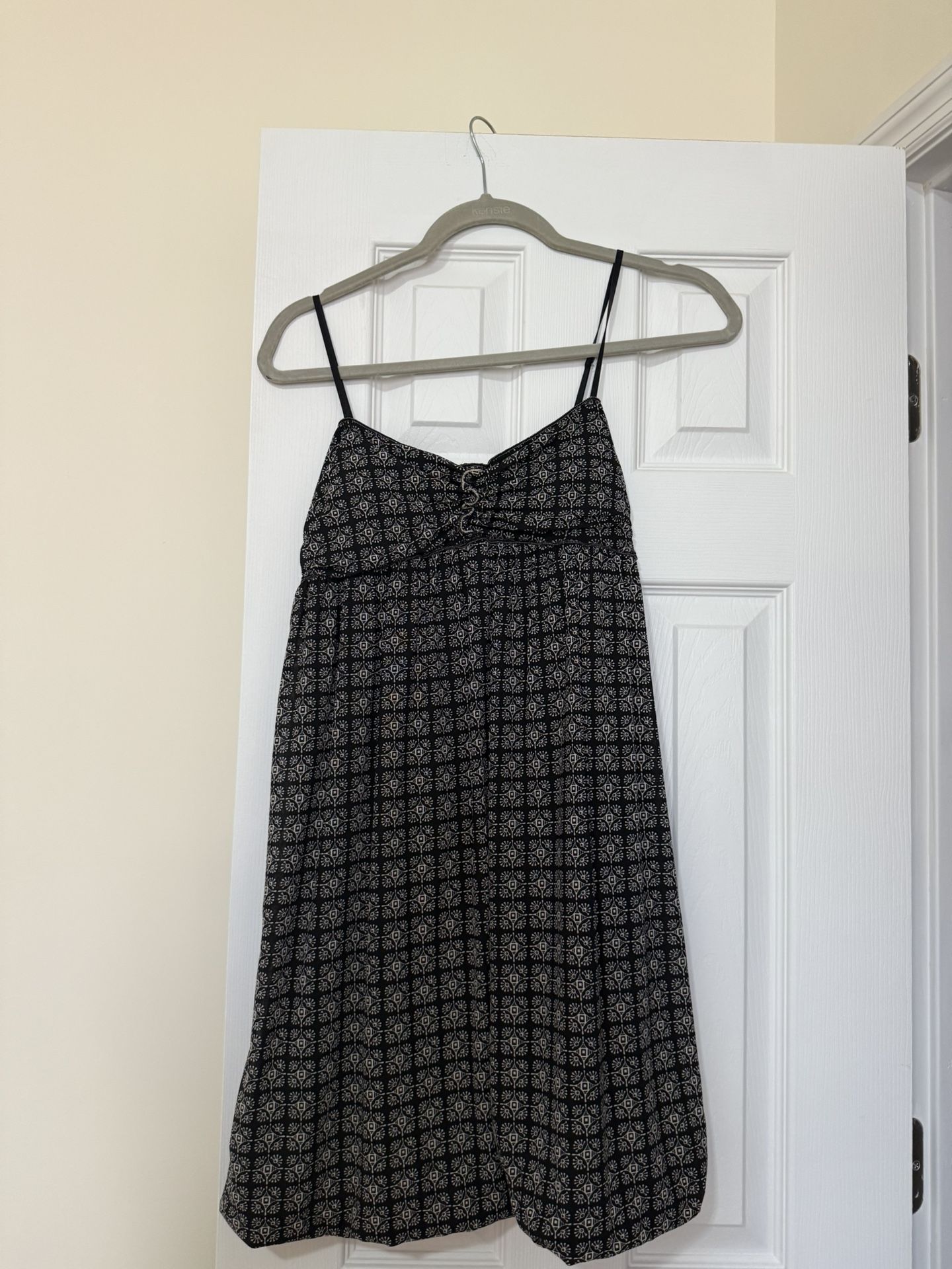 Maxi Dress - Black/White Pattern