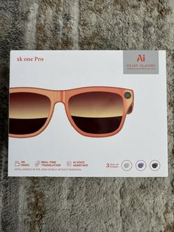 XK One Pro AI Smart Glasses w/ Camera, Translation & 3 Lens Sets (New)