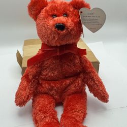 SIZZLE the Red Bear (8.5 inch) TY Beanie Baby with TAGS