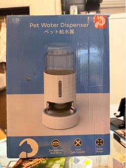 CZPET Dog Water Bowl Dispenser 7L, Wider Mouth & Upgraded Brush for Easy Cleaning Automatic Cat Gravity Refilling Waterer with Removable Stainless Ste