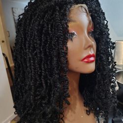 Synthetic Kinky Twist Handmade Hand Twisted Crochet Wig