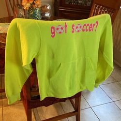 Soccer Hoodie, Neon Yellow
